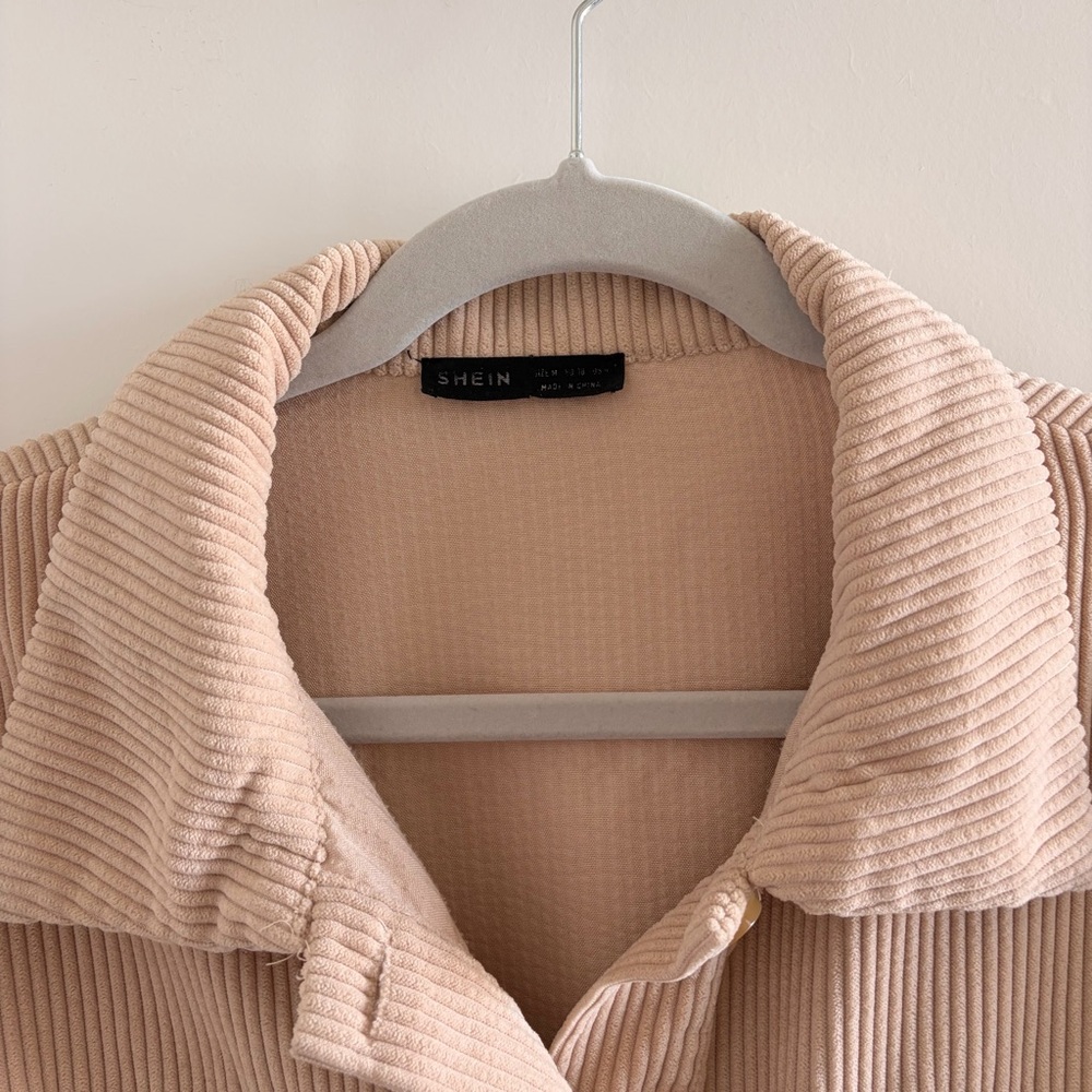 Cropped Beige Corduroy Jacket - Picture 2 of 6